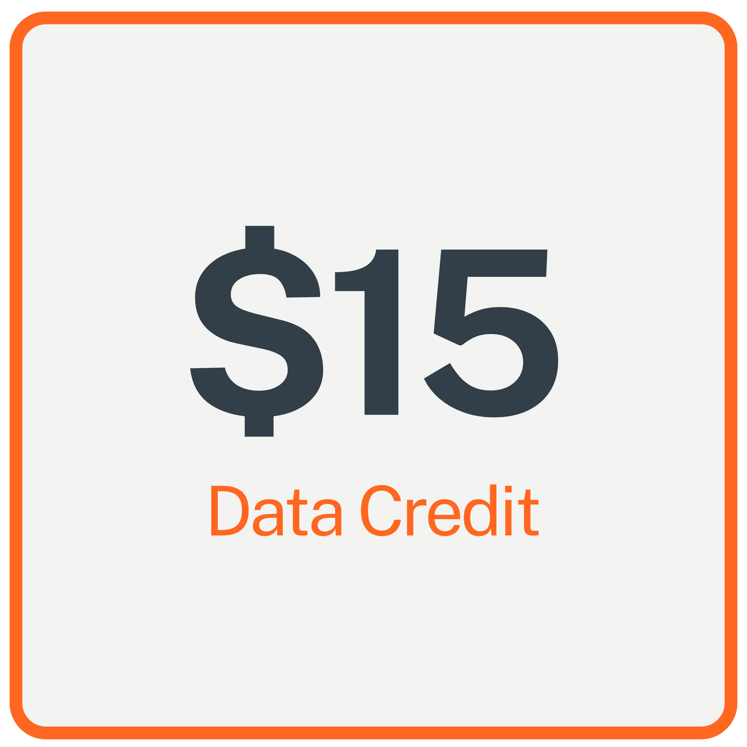 $15 Data Credit